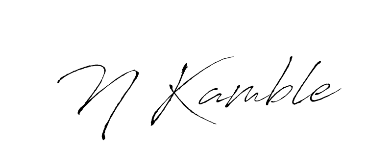 Make a beautiful signature design for name N Kamble. With this signature (Antro_Vectra) style, you can create a handwritten signature for free. N Kamble signature style 6 images and pictures png