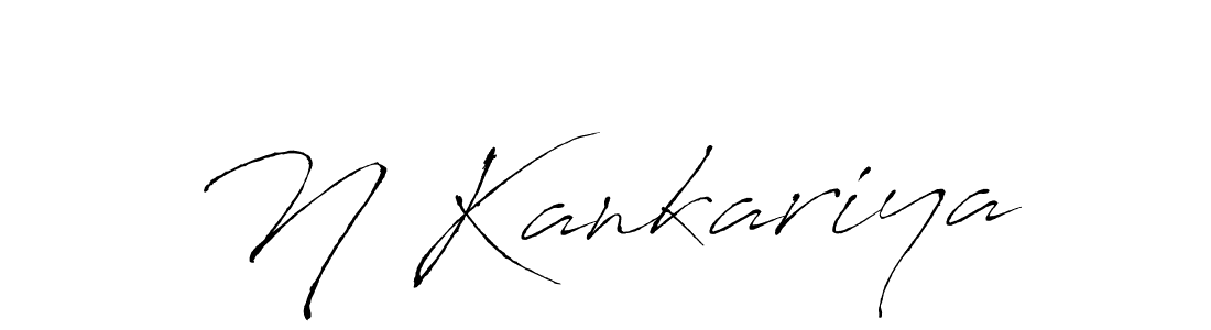 Antro_Vectra is a professional signature style that is perfect for those who want to add a touch of class to their signature. It is also a great choice for those who want to make their signature more unique. Get N Kankariya name to fancy signature for free. N Kankariya signature style 6 images and pictures png