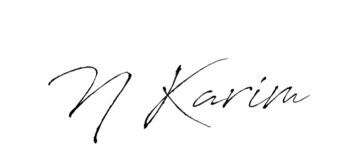 You should practise on your own different ways (Antro_Vectra) to write your name (N Karim) in signature. don't let someone else do it for you. N Karim signature style 6 images and pictures png