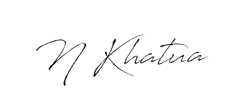 Make a beautiful signature design for name N Khatua. With this signature (Antro_Vectra) style, you can create a handwritten signature for free. N Khatua signature style 6 images and pictures png