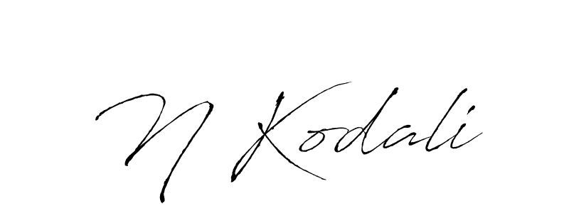 How to make N Kodali name signature. Use Antro_Vectra style for creating short signs online. This is the latest handwritten sign. N Kodali signature style 6 images and pictures png