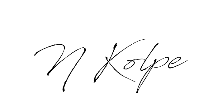 Create a beautiful signature design for name N Kolpe. With this signature (Antro_Vectra) fonts, you can make a handwritten signature for free. N Kolpe signature style 6 images and pictures png