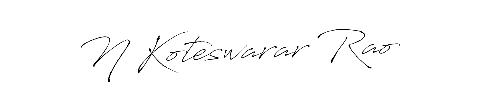 How to make N Koteswarar Rao name signature. Use Antro_Vectra style for creating short signs online. This is the latest handwritten sign. N Koteswarar Rao signature style 6 images and pictures png