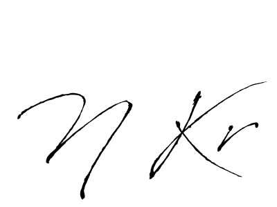 if you are searching for the best signature style for your name N Kr. so please give up your signature search. here we have designed multiple signature styles  using Antro_Vectra. N Kr signature style 6 images and pictures png