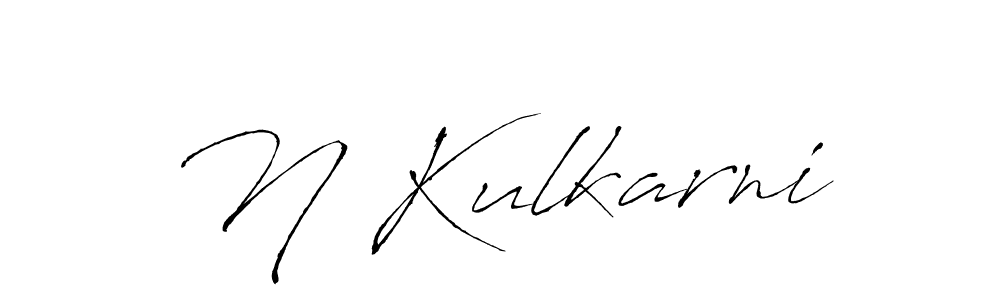 How to make N Kulkarni signature? Antro_Vectra is a professional autograph style. Create handwritten signature for N Kulkarni name. N Kulkarni signature style 6 images and pictures png