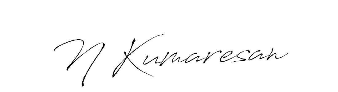 Create a beautiful signature design for name N Kumaresan. With this signature (Antro_Vectra) fonts, you can make a handwritten signature for free. N Kumaresan signature style 6 images and pictures png