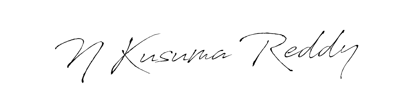 Design your own signature with our free online signature maker. With this signature software, you can create a handwritten (Antro_Vectra) signature for name N Kusuma Reddy. N Kusuma Reddy signature style 6 images and pictures png