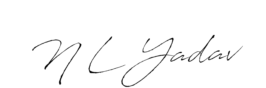 N L Yadav stylish signature style. Best Handwritten Sign (Antro_Vectra) for my name. Handwritten Signature Collection Ideas for my name N L Yadav. N L Yadav signature style 6 images and pictures png