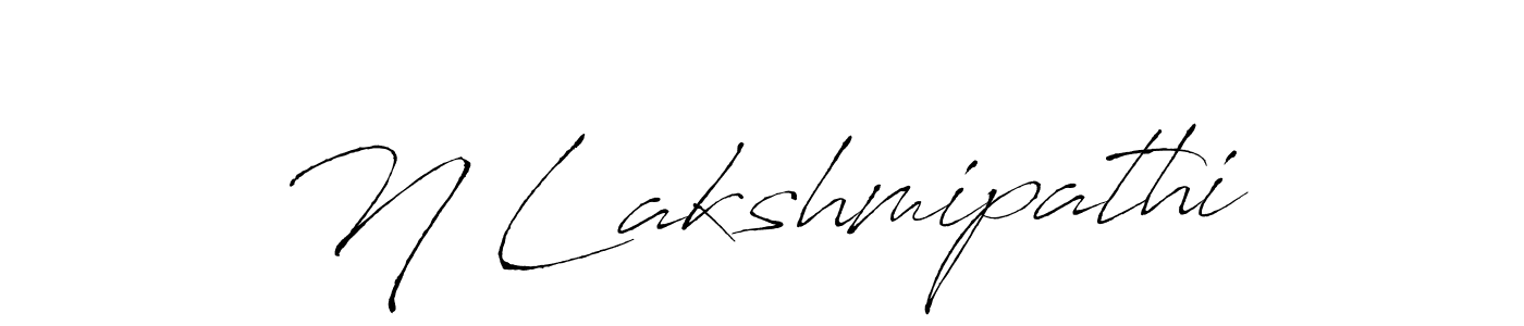 Create a beautiful signature design for name N Lakshmipathi. With this signature (Antro_Vectra) fonts, you can make a handwritten signature for free. N Lakshmipathi signature style 6 images and pictures png