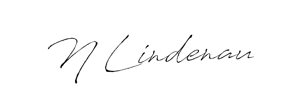 Make a beautiful signature design for name N Lindenau. With this signature (Antro_Vectra) style, you can create a handwritten signature for free. N Lindenau signature style 6 images and pictures png