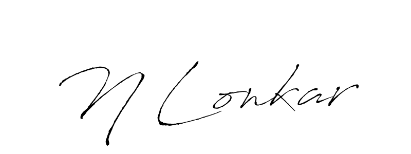 You should practise on your own different ways (Antro_Vectra) to write your name (N Lonkar) in signature. don't let someone else do it for you. N Lonkar signature style 6 images and pictures png