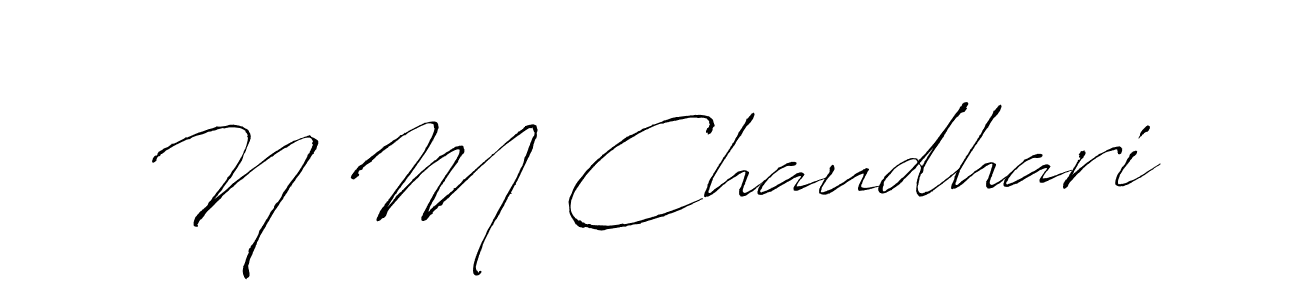This is the best signature style for the N M Chaudhari name. Also you like these signature font (Antro_Vectra). Mix name signature. N M Chaudhari signature style 6 images and pictures png