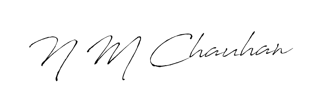 How to make N M Chauhan signature? Antro_Vectra is a professional autograph style. Create handwritten signature for N M Chauhan name. N M Chauhan signature style 6 images and pictures png