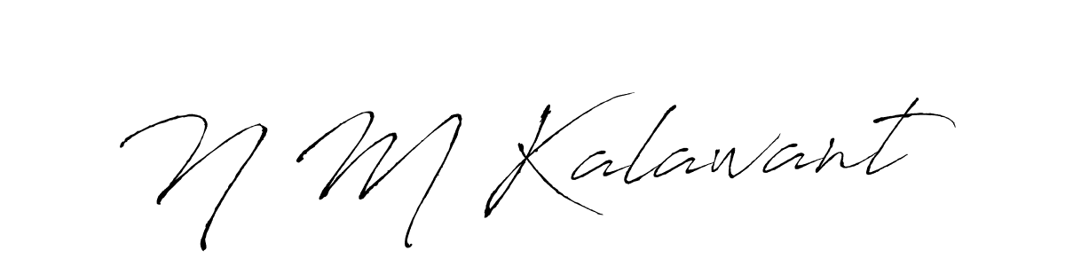 This is the best signature style for the N M Kalawant name. Also you like these signature font (Antro_Vectra). Mix name signature. N M Kalawant signature style 6 images and pictures png