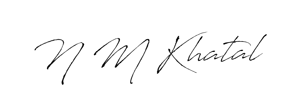 How to make N M Khatal signature? Antro_Vectra is a professional autograph style. Create handwritten signature for N M Khatal name. N M Khatal signature style 6 images and pictures png