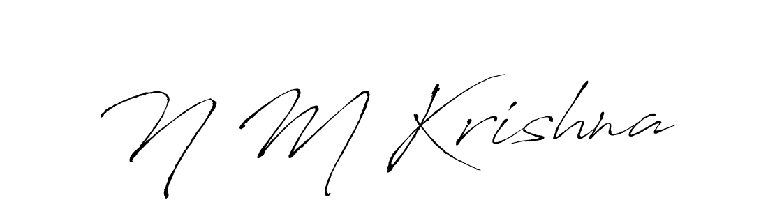 How to make N M Krishna name signature. Use Antro_Vectra style for creating short signs online. This is the latest handwritten sign. N M Krishna signature style 6 images and pictures png