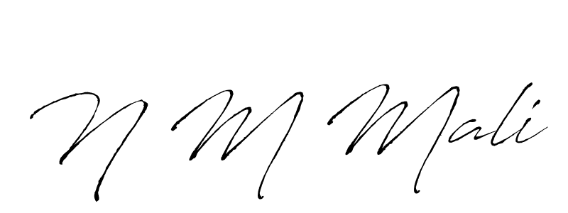 Design your own signature with our free online signature maker. With this signature software, you can create a handwritten (Antro_Vectra) signature for name N M Mali. N M Mali signature style 6 images and pictures png