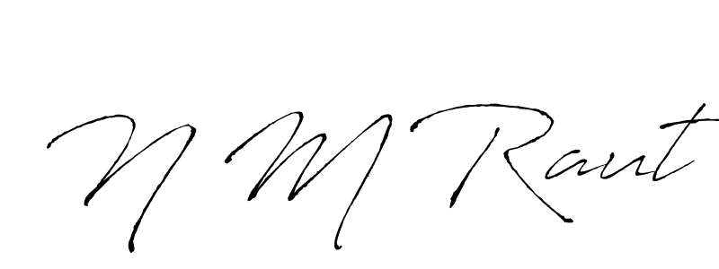 This is the best signature style for the N M Raut name. Also you like these signature font (Antro_Vectra). Mix name signature. N M Raut signature style 6 images and pictures png