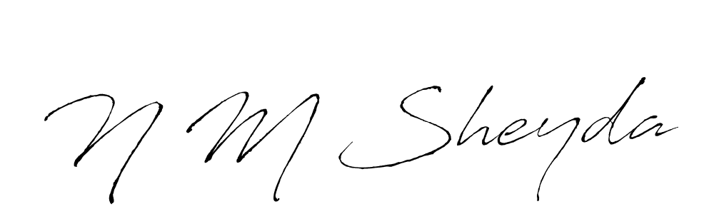Create a beautiful signature design for name N M Sheyda. With this signature (Antro_Vectra) fonts, you can make a handwritten signature for free. N M Sheyda signature style 6 images and pictures png