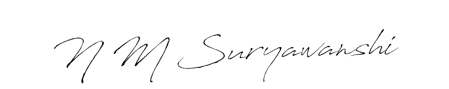 Once you've used our free online signature maker to create your best signature Antro_Vectra style, it's time to enjoy all of the benefits that N M Suryawanshi name signing documents. N M Suryawanshi signature style 6 images and pictures png