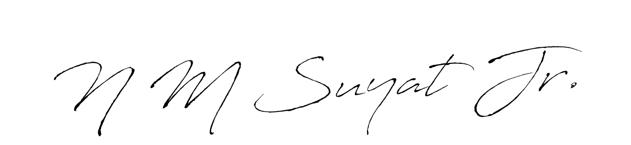 You can use this online signature creator to create a handwritten signature for the name N M Suyat Jr.. This is the best online autograph maker. N M Suyat Jr. signature style 6 images and pictures png