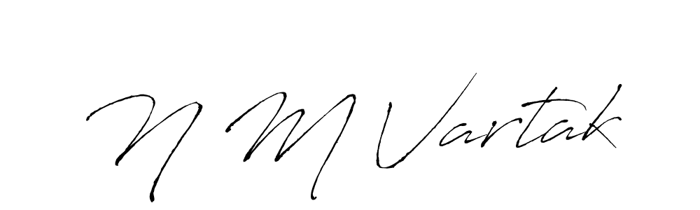 How to make N M Vartak signature? Antro_Vectra is a professional autograph style. Create handwritten signature for N M Vartak name. N M Vartak signature style 6 images and pictures png