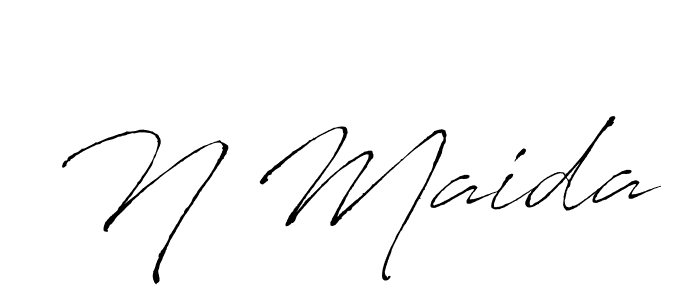 You should practise on your own different ways (Antro_Vectra) to write your name (N Maida) in signature. don't let someone else do it for you. N Maida signature style 6 images and pictures png