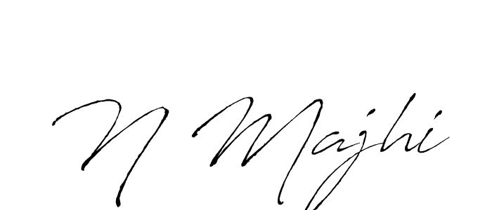 N Majhi stylish signature style. Best Handwritten Sign (Antro_Vectra) for my name. Handwritten Signature Collection Ideas for my name N Majhi. N Majhi signature style 6 images and pictures png