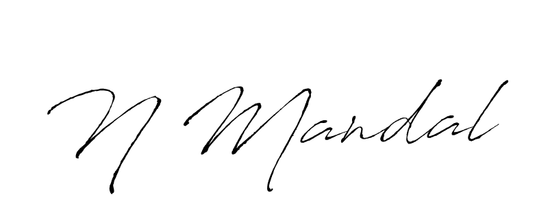 How to make N Mandal signature? Antro_Vectra is a professional autograph style. Create handwritten signature for N Mandal name. N Mandal signature style 6 images and pictures png