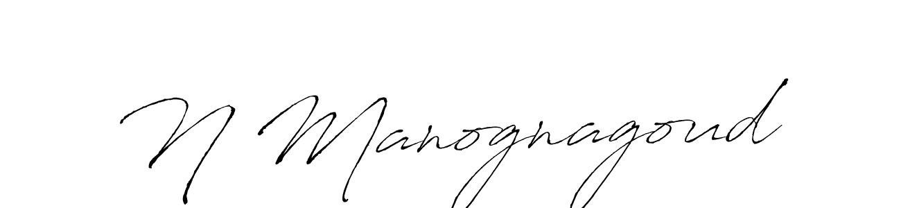 How to make N Manognagoud name signature. Use Antro_Vectra style for creating short signs online. This is the latest handwritten sign. N Manognagoud signature style 6 images and pictures png