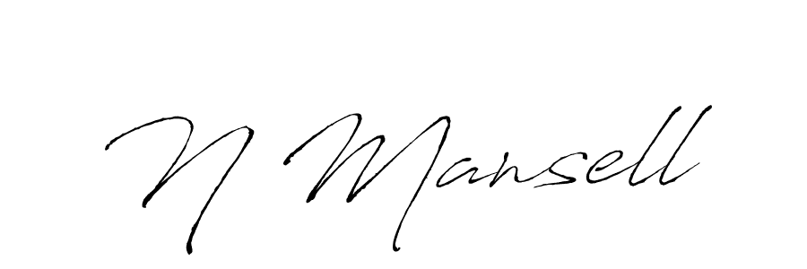 You should practise on your own different ways (Antro_Vectra) to write your name (N Mansell) in signature. don't let someone else do it for you. N Mansell signature style 6 images and pictures png