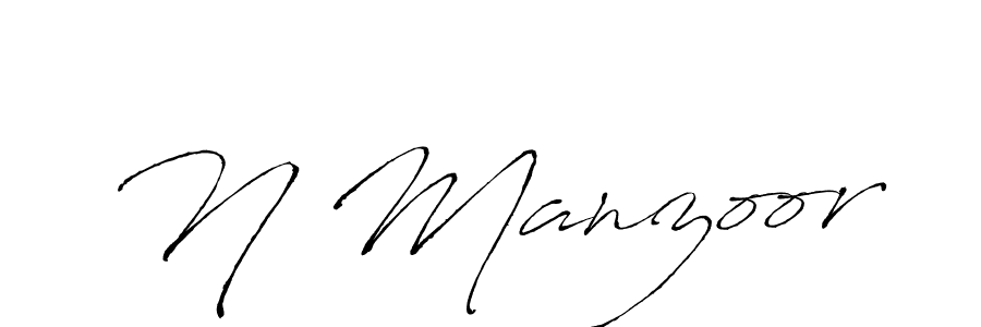 You should practise on your own different ways (Antro_Vectra) to write your name (N Manzoor) in signature. don't let someone else do it for you. N Manzoor signature style 6 images and pictures png