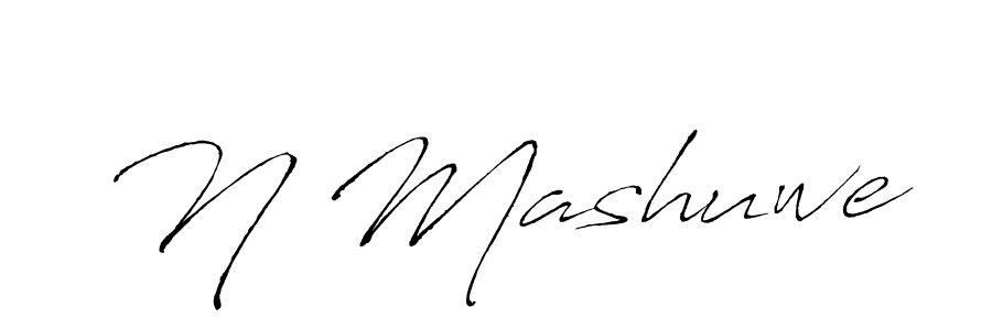 How to make N Mashuwe signature? Antro_Vectra is a professional autograph style. Create handwritten signature for N Mashuwe name. N Mashuwe signature style 6 images and pictures png