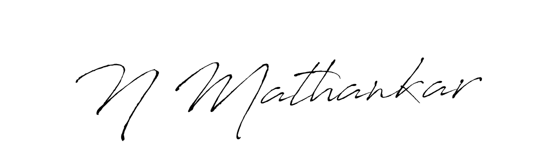 You should practise on your own different ways (Antro_Vectra) to write your name (N Mathankar) in signature. don't let someone else do it for you. N Mathankar signature style 6 images and pictures png