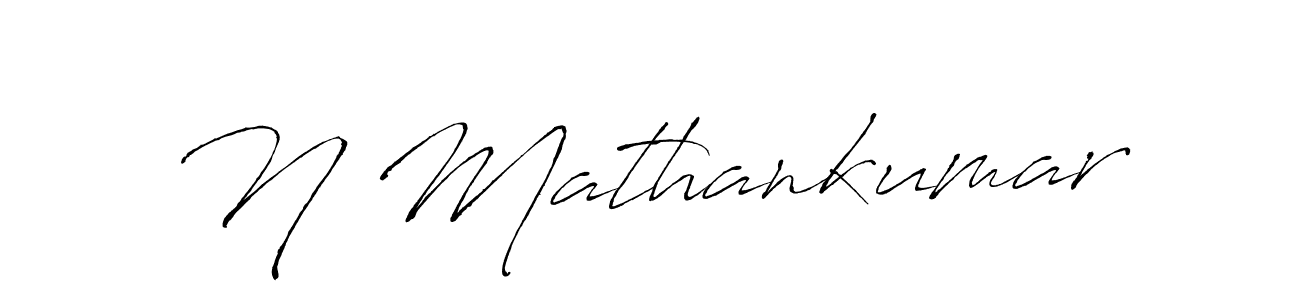Create a beautiful signature design for name N Mathankumar. With this signature (Antro_Vectra) fonts, you can make a handwritten signature for free. N Mathankumar signature style 6 images and pictures png
