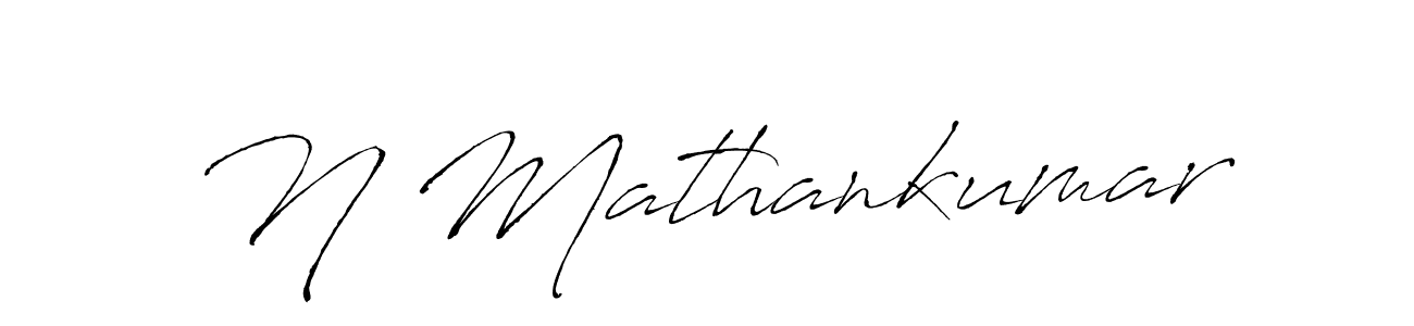 Create a beautiful signature design for name N Mathankumar. With this signature (Antro_Vectra) fonts, you can make a handwritten signature for free. N Mathankumar signature style 6 images and pictures png