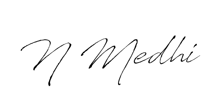 if you are searching for the best signature style for your name N Medhi. so please give up your signature search. here we have designed multiple signature styles  using Antro_Vectra. N Medhi signature style 6 images and pictures png