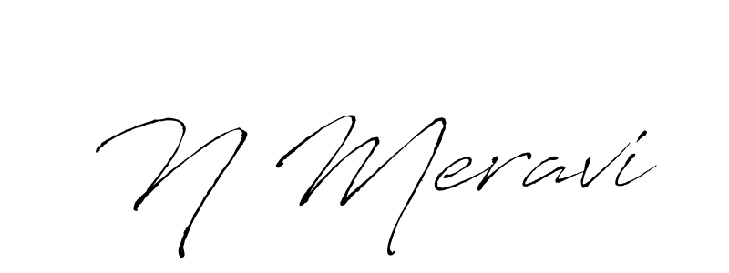 N Meravi stylish signature style. Best Handwritten Sign (Antro_Vectra) for my name. Handwritten Signature Collection Ideas for my name N Meravi. N Meravi signature style 6 images and pictures png