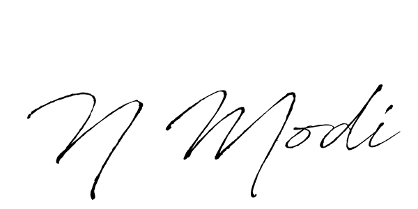 How to make N Modi signature? Antro_Vectra is a professional autograph style. Create handwritten signature for N Modi name. N Modi signature style 6 images and pictures png
