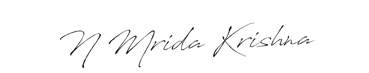Create a beautiful signature design for name N Mrida Krishna. With this signature (Antro_Vectra) fonts, you can make a handwritten signature for free. N Mrida Krishna signature style 6 images and pictures png