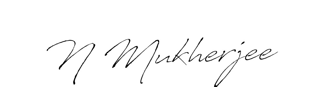 Design your own signature with our free online signature maker. With this signature software, you can create a handwritten (Antro_Vectra) signature for name N Mukherjee. N Mukherjee signature style 6 images and pictures png