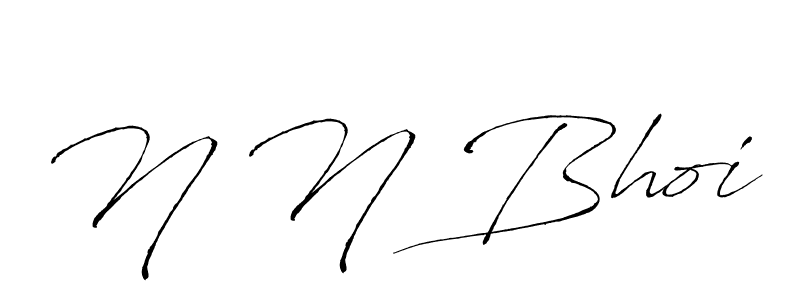 Make a beautiful signature design for name N N Bhoi. With this signature (Antro_Vectra) style, you can create a handwritten signature for free. N N Bhoi signature style 6 images and pictures png