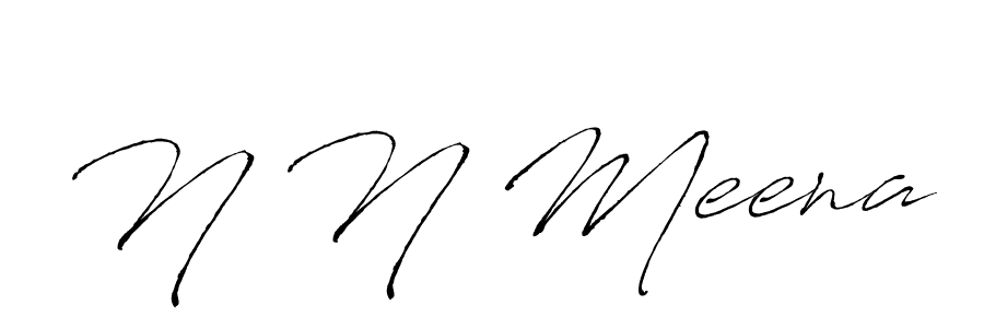 Design your own signature with our free online signature maker. With this signature software, you can create a handwritten (Antro_Vectra) signature for name N N Meena. N N Meena signature style 6 images and pictures png