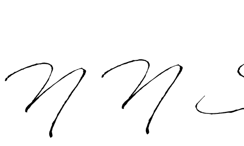 How to make N N S name signature. Use Antro_Vectra style for creating short signs online. This is the latest handwritten sign. N N S signature style 6 images and pictures png