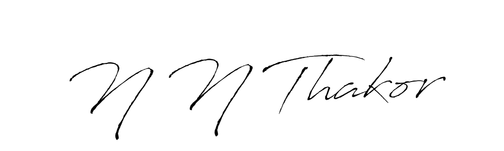 How to make N N Thakor signature? Antro_Vectra is a professional autograph style. Create handwritten signature for N N Thakor name. N N Thakor signature style 6 images and pictures png