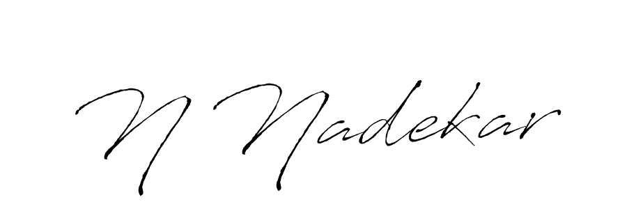 N Nadekar stylish signature style. Best Handwritten Sign (Antro_Vectra) for my name. Handwritten Signature Collection Ideas for my name N Nadekar. N Nadekar signature style 6 images and pictures png