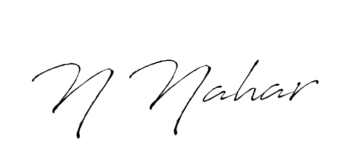 How to make N Nahar name signature. Use Antro_Vectra style for creating short signs online. This is the latest handwritten sign. N Nahar signature style 6 images and pictures png