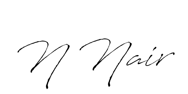 Design your own signature with our free online signature maker. With this signature software, you can create a handwritten (Antro_Vectra) signature for name N Nair. N Nair signature style 6 images and pictures png