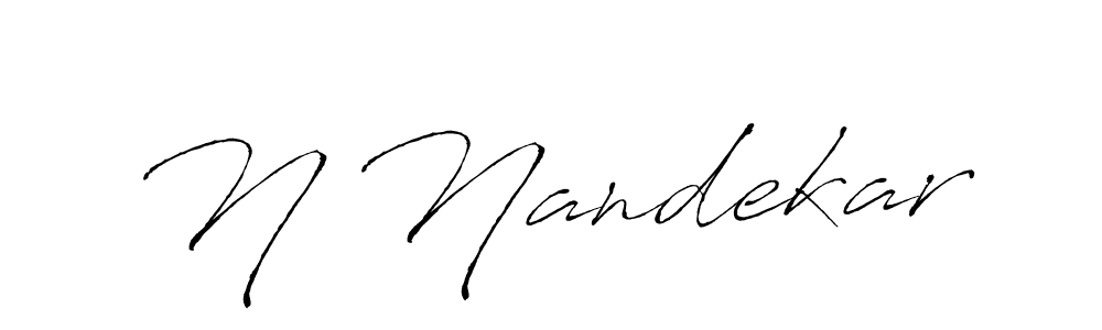 Create a beautiful signature design for name N Nandekar. With this signature (Antro_Vectra) fonts, you can make a handwritten signature for free. N Nandekar signature style 6 images and pictures png