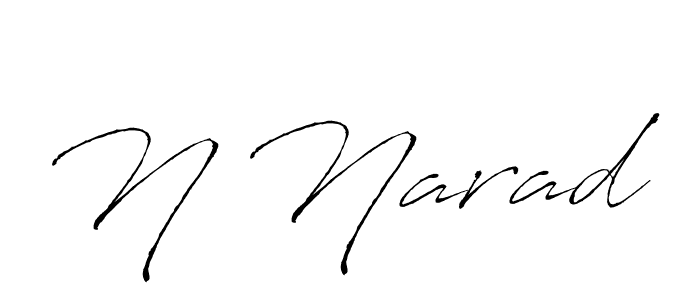 Make a beautiful signature design for name N Narad. With this signature (Antro_Vectra) style, you can create a handwritten signature for free. N Narad signature style 6 images and pictures png